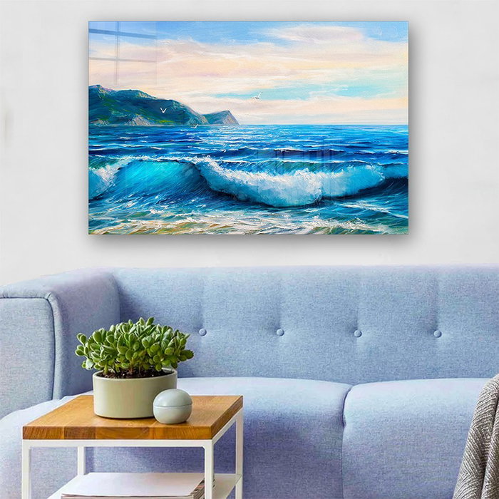 Wallity Cuadro Decorativo de Vidrio Templado Multicolor 70 x 100 cm